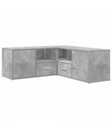 vidaXL Corner Cabinet Concrete Grey 200x40x45 cm Engineered Wood