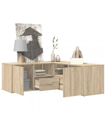 vidaXL Corner Cabinet Sonoma Oak 200x40x45 cm Engineered Wood