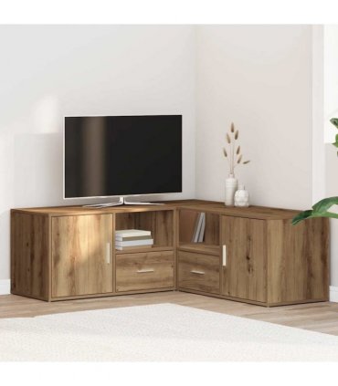 vidaXL Corner Cabinet Artisian Oak 200x40x45 cm Engineered Wood