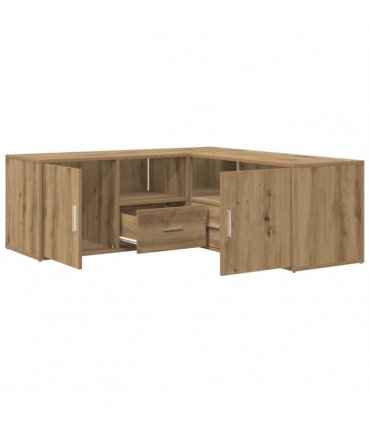 vidaXL Corner Cabinet Artisian Oak 200x40x45 cm Engineered Wood