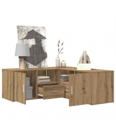 vidaXL Corner Cabinet Artisian Oak 200x40x45 cm Engineered Wood