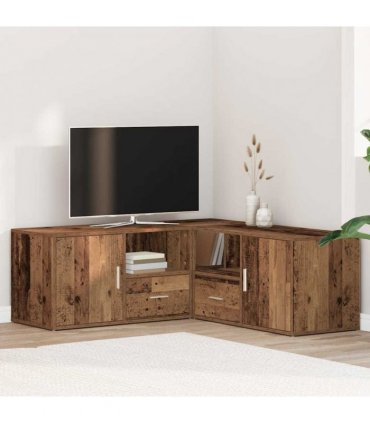 vidaXL Corner Cabinet Old Wood 200x40x45 cm Engineered Wood