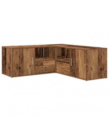 vidaXL Corner Cabinet Old Wood 200x40x45 cm Engineered Wood