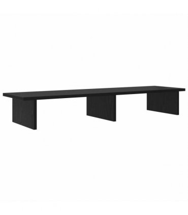 vidaXL Monitor Stand Black Oak 100 x 27 x 15 cm Engineered Wood