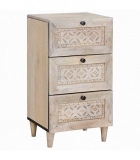 vidaXL Sideboard with Drawer White 33.5 x 40 x 75 cm — Colour: White (bleached finish)