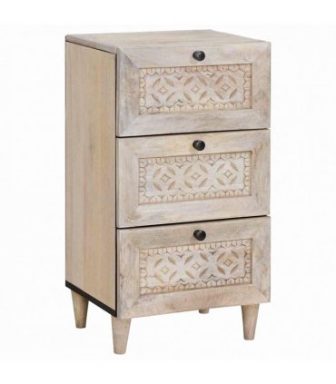 vidaXL Sideboard with Drawer White 33.5 x 40 x 75 cm — Colour: White (bleached finish)
