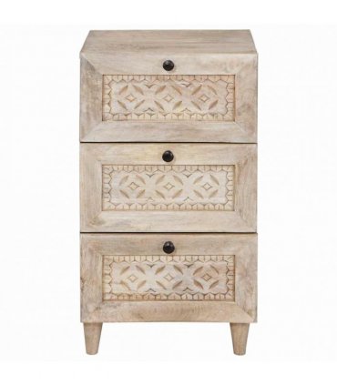 vidaXL Sideboard with Drawer White 33.5 x 40 x 75 cm — Colour: White (bleached finish)