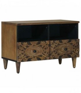 vidaXL TV Cabinet Brown 70 x 33.5 x 46 cm Solid Mango Wood