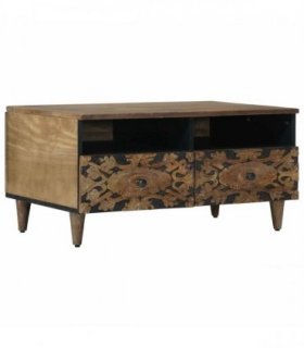 vidaXL Coffee Table with Drawer Brown 80 x 54 x 40 cm Solid Mango Wood — V0672157247