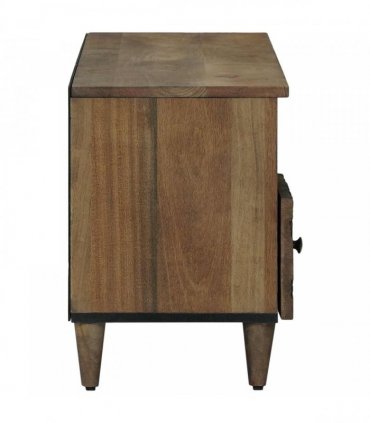 vidaXL TV Cabinet with Shelf Brown 100 x 33.5 x 46 cm Solid Mango Wood — V0672157252