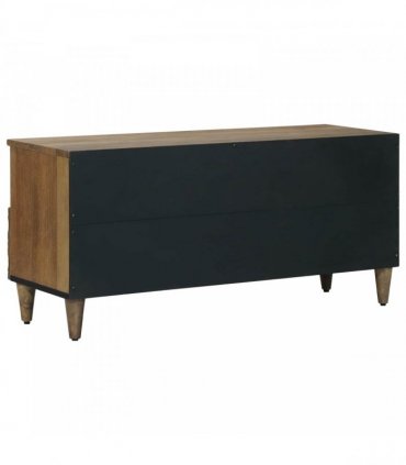 vidaXL TV Cabinet with Shelf Brown 100 x 33.5 x 46 cm Solid Mango Wood — V0672157252