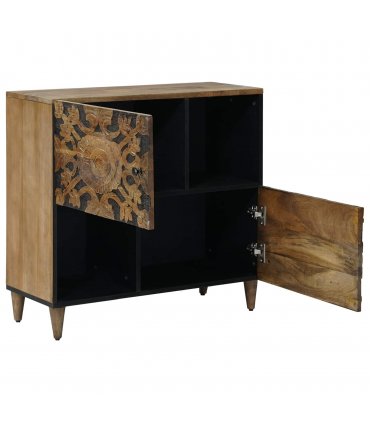 vidaXL Sideboard with Storage Brown 80 x 33.5 x 75 cm Solid Mango Wood