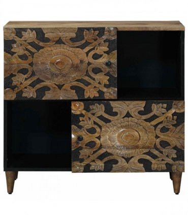 vidaXL Sideboard with Storage Brown 80 x 33.5 x 75 cm Solid Mango Wood