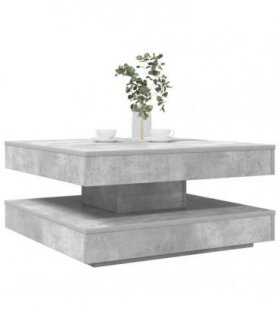 vidaXL Coffee Table 360-Degree Rotatable Concrete Grey 70x70x34.5 cm — Size: 70 x 70 x 34.5 cm