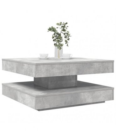 vidaXL Coffee Table 360-Degree Rotatable Concrete Grey 70x70x34.5 cm — Size: 70 x 70 x 34.5 cm