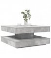 vidaXL Coffee Table 360-Degree Rotatable Concrete Grey 70x70x34.5 cm — Size: 70 x 70 x 34.5 cm