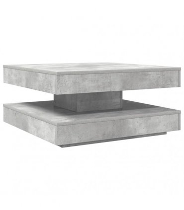vidaXL Coffee Table 360-Degree Rotatable Concrete Grey 70x70x34.5 cm — Size: 70 x 70 x 34.5 cm