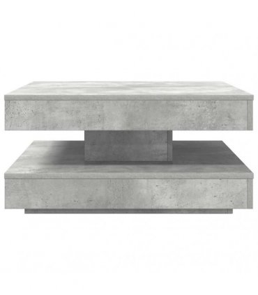 vidaXL Coffee Table 360-Degree Rotatable Concrete Grey 70x70x34.5 cm — Size: 70 x 70 x 34.5 cm