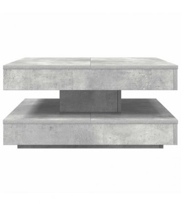 vidaXL Coffee Table 360-Degree Rotatable Concrete Grey 70x70x34.5 cm — Size: 70 x 70 x 34.5 cm