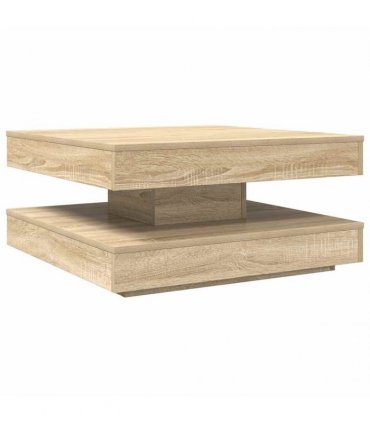 vidaXL Coffee Table 360-Degree Rotatable Sonoma Oak 70x70x34.5 cm — Size: 70 x 70 x 34.5 cm