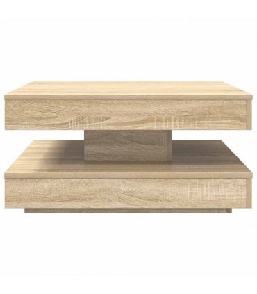 vidaXL Coffee Table 360-Degree Rotatable Sonoma Oak 70x70x34.5 cm — Size: 70 x 70 x 34.5 cm