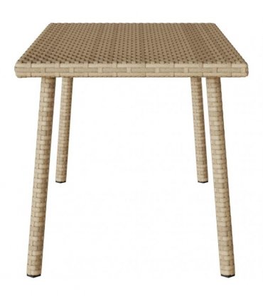 vidaXL Garden Coffee Table Rectangular Beige 80x40x37 cm Poly Rattan — Size: 80 x 40 x 37 cm