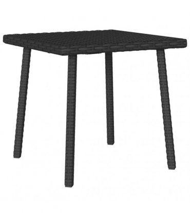 vidaXL Garden Coffee Table Rectangular Black 40x40x37 cm Poly Rattan — Size: 40 x 40 x 37 cm