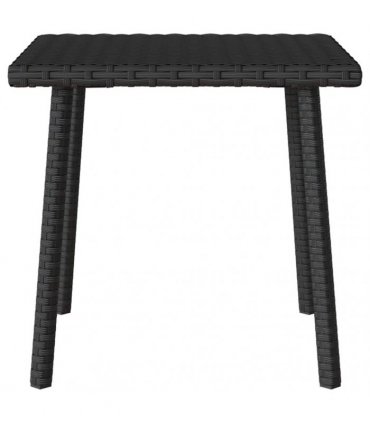 vidaXL Garden Coffee Table Rectangular Black 40x40x37 cm Poly Rattan — Size: 40 x 40 x 37 cm