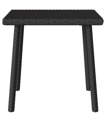 vidaXL Garden Coffee Table Rectangular Black 40x40x37 cm Poly Rattan — Size: 40 x 40 x 37 cm