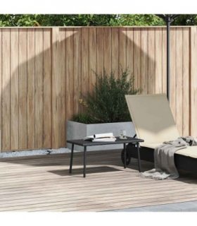 vidaXL Garden Coffee Table Rectangular Black 80x40x37 cm Poly Rattan — Size: 80 x 40 x 37 cm