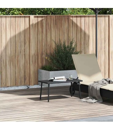 vidaXL Garden Coffee Table Rectangular Black 80x40x37 cm Poly Rattan — Size: 80 x 40 x 37 cm