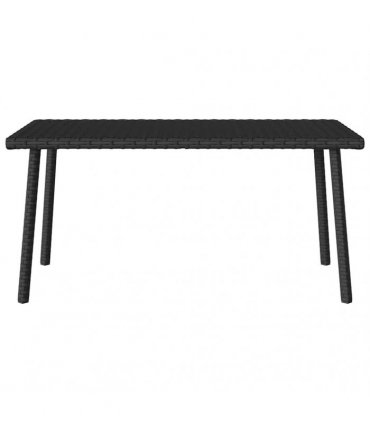 vidaXL Garden Coffee Table Rectangular Black 80x40x37 cm Poly Rattan — Size: 80 x 40 x 37 cm