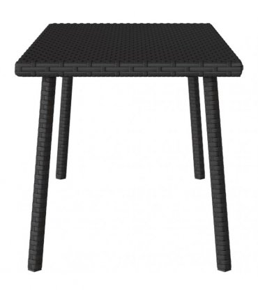 vidaXL Garden Coffee Table Rectangular Black 80x40x37 cm Poly Rattan — Size: 80 x 40 x 37 cm