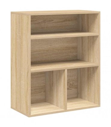vidaXL Book Cabinet Sonoma Oak 60x30x71.5 cm Engineered Wood — Size: 60 x 30 x 71.5 cm