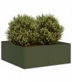vidaXL Planter Olive Green 80x80x30 cm Steel — Size: 80 x 80 x 30 cm