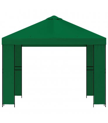 vidaXL Gazebo 3 x 3 m Green Polyester and Steel 190 gsm — Model: without sidewall