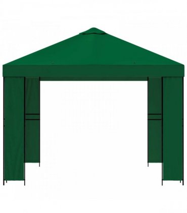 vidaXL Gazebo 3 x 3 m Green Polyester and Steel 190 gsm — Model: without sidewall