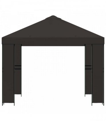 vidaXL Gazebo 3 x 3 m Anthracite Polyester and Steel 190 gsm — Model: without sidewall