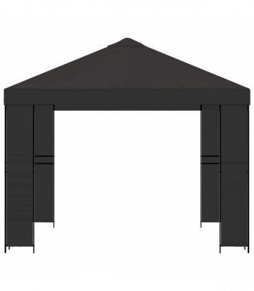 vidaXL Gazebo 3 x 3 m Anthracite Polyester and Steel 190 gsm — Model: without sidewall