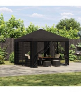 vidaXL Garden Gazebo with Sidewalls 3 x 3 m Anthracite — Model: with 4 sidewalls