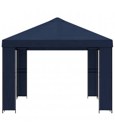 vidaXL Gazebo 4 x 3 m Blue Polyester and Steel 190 gsm — Model: without sidewall