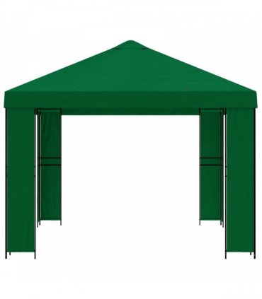 vidaXL Gazebo 4 x 3 m Green Polyester and Steel 190 gsm — Model: without sidewall