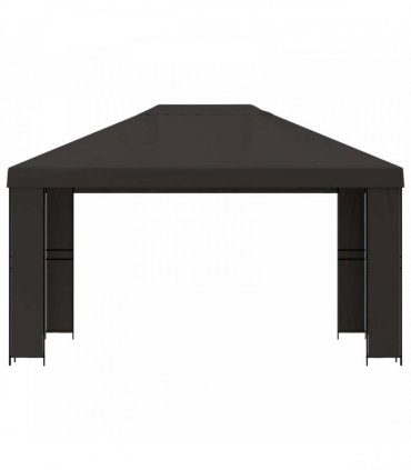 vidaXL Gazebo 4 x 3 m Anthracite Polyester and Steel 190 gsm — Model: without sidewall