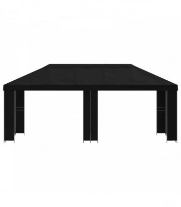 vidaXL Garden Gazebo 6 x 3 m Black Polyester and Steel 190
