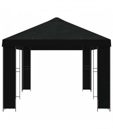 vidaXL Garden Gazebo 6 x 3 m Black Polyester and Steel 190