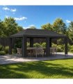 vidaXL Garden Gazebo 6 x 3 m Anthracite Polyester and Steel 190
