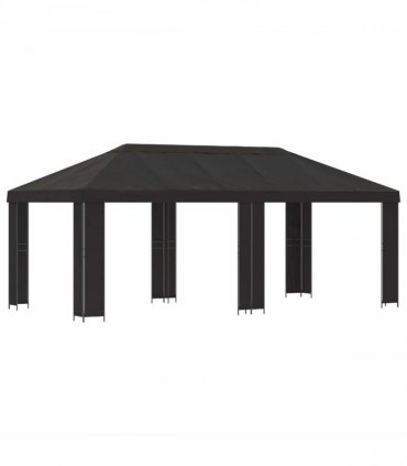 vidaXL Garden Gazebo 6 x 3 m Anthracite Polyester and Steel 190