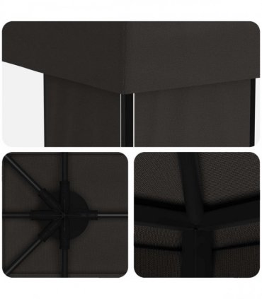 vidaXL Garden Gazebo 6 x 3 m Anthracite Polyester and Steel 190