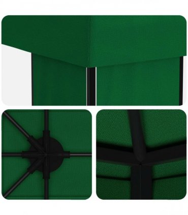 vidaXL Garden Gazebo 6 x 3 m Green Polyester and Steel 190