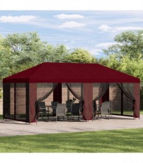 vidaXL 6 x 3 m Burgundy Polyester and Steel 190